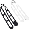 Silicone Utility Strap for Slow Cooker Lid, Pot, Bento Box, 21.65 In Reusable Elastic Self-Lock Silicone Tie for Bundling or Organizing Curtain, Cords, Yoga Mat, Camping Mat, 2pcs (Black&White)