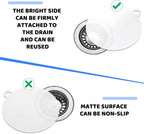 Yinkin 6 Pcs Drain Covers to Keep Bugs Out Silicone Shower Floor Tub Stoppers Bathtub Drain Stoppers Sewer Anti-Odor Mats Deodorizing Plugs for Bathroom(6 x 6 Inch,Round,White)