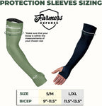 FARMER'S DEFENSE Sleeves | UV Cooling Sleeves | Anti-Scratch Sun Protection Arm Sleeves for Gardening Harvesting Outdoors