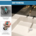 Three colors Brushed Nickel Bathroom Sink Stopper, 1.1-1.5" Bathroom Sink Drain Strainer, Universal WashBasin Pop Up Drain Stopper, Bounce Core Push Type Sink Plug, Anti-Clogging (1PCS)