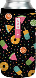 Sok It CanSok Sleeve for Beer & Soda Insulated Neoprene Cover (Summer Sweets, 16oz Can Sleeve)
