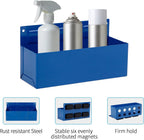 Magnetic Aerosol Spray Can Holder, Magnet Toolbox Bottle Holder, Tool Box Storage Rack for Garage and Home, Craft Workspace, Mechanic Paint Bottle Can Organizer, Blue, 3"x8.3"