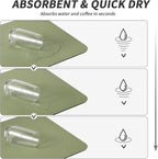 Coffee Mat - Absorbent Hide Stain Rubber Backed Dish Drying Mat for Kitchen Counter - Bar Mats for Countertops Accessories Fit Under Coffee Maker Espresso Machine