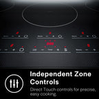 Empava 36 Inch Electric Induction Cooktop Built-in, 5 Zone Smooth Glass Surface, Touch Sensor Panel Power Boost, Timer Control, Child Lock Feature, Hardwired Kitchen Appliance