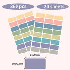 STARLIBOO Removable Freezer Labels, 1x2 Inch Color Coding Removable Label for Food Containers, 360 Freezer Stickers Tape to Write on/Waterproof/Easy Peel Off(8 Colors Morandi)