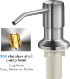 Soap Dispenser for Kitchen Sink and Extension Tube Kit, Stainless Steel SoapDispenser with 47 Inches Tube Connects Directly to Soap Bottle, Hand and Dish Soap Dispenser Pump （Brushed Nickel）
