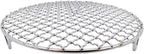 Versatile Round 304 Stainless Steel Cooling Rack Baking,Heat Resistant Rust Proof Sturdy Durable Dia 7.5"