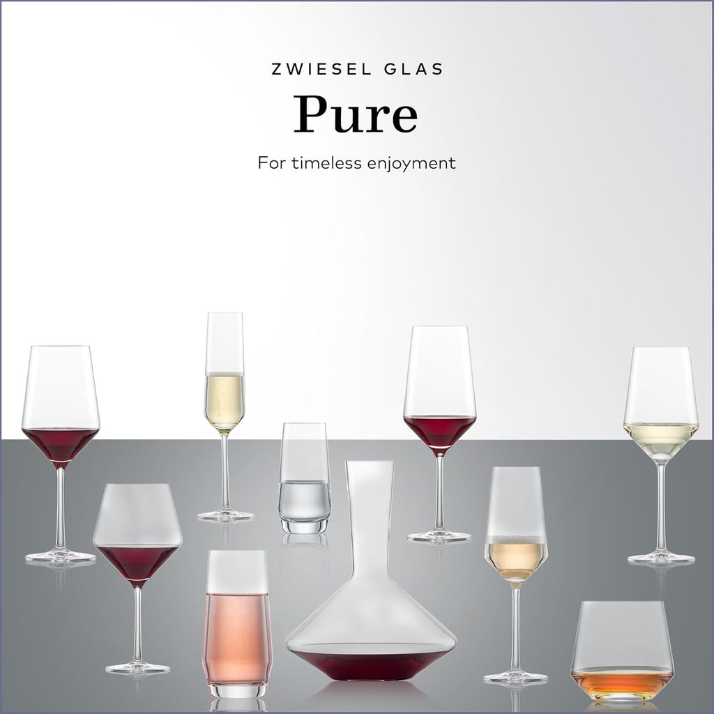 ZWIESEL GLAS Pure Champagne Glass (Set of 4), Champagne Flutes with Effervescent Point, Dishwasher-Safe Tritan Crystal Glasses, Made in Germany (10 Ounce)