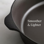 Field Company 10-Inch Cast Iron Skillet – No.8, Lightweight & Smooth, Nonstick, Preseasoned with Organic Oil – Made in USA, Non-Toxic – Vintage Design
