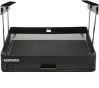 Anything Keeper Under Cabinet, Pull-Down Under Shelf Basket, Drawer Organizer for Office Tables, Under Desk Storage Shelf, RV Space Savers, Camper Must Haves, Easy Install - 11 x 10 x 2.5 in - Black