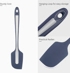 14in Extra Large Silicone Spatula: U-Taste 600ºF Heat Resistant Flexible Silicon Mixing Stirring Cooking Scraping Baking Bowl Scraper Seamless Spreader for Kitchen Nonstick Cookware (Midnight Blue)