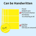 STARLIBOO Removable Colored Labels Stickers, 3X5 Inch Removable Large Label Stickers for Moving Boxes and Storage Bins- Waterproof- Tear Resistant (Yellow)
