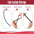 Black Lid Latch Strap Rubber Band 6,7,8 Quart for Hamilton Beach Crock Pot Slow Cooker 1PCS