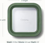 Caraway Glass Food Storage - 4.4 Cup Glass Container - Ceramic Coated Food Container - Non Toxic, Non Stick Lunch Box Container with Lids. Dishwasher, Oven, & Microwave Safe - Sage