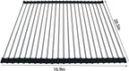 Ahyuan Roll up Dish Drying Rack Over The Sink Kitchen Roll up Sink Drying Rack Portable Dish Drainer Foldable Dish Drying Rack (Black, 20.5''X16.9'')