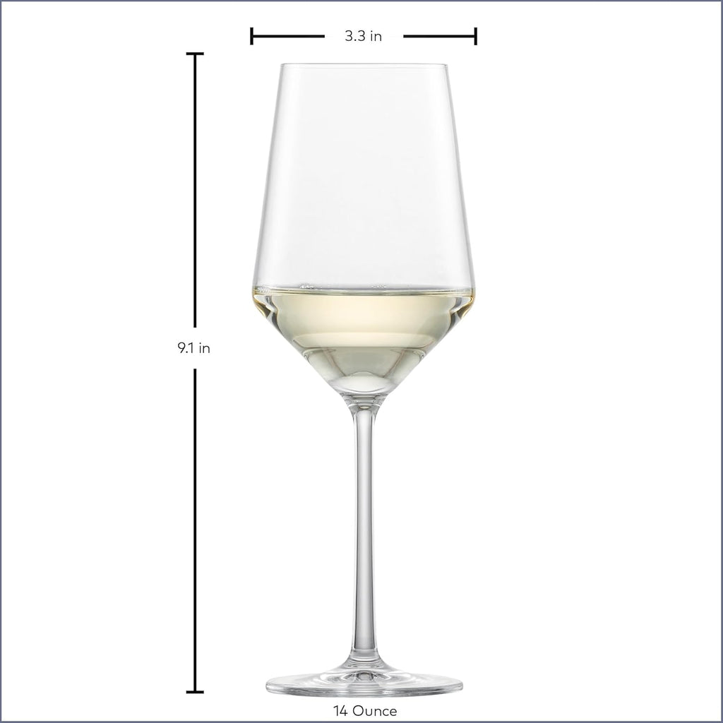 ZWIESEL GLAS Pure Sauvignon Blanc White Wine Glass (Set of 2), Wine Glasses for White Wine, Dishwasher-Safe Tritan Crystal Glasses, Made in Germany (14 Ounce)