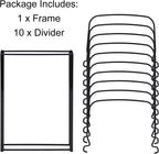 Toplife 10+ Bakeware Organizer Rack for Kitchen Bakeware, Cookware, Dinnerware, Cutting Boards, Plates, Pot and Pan Lids (Black)