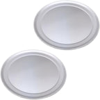 Pizza Tray, Round Pizza Baking Pan, Wide Rim Aluminum Pizza Cooking Trays, Set of 2 (10 Inch)