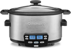 Cuisinart MSC-400 3-In-1 Cook Central 4-Quart Multi-Cooker: Slow Cooker, Brown/Saute, Steamer, Silver