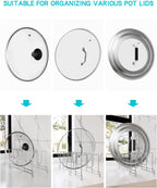 YQh 2 pack, pot cover rack, cutting board rack, kitchen cabinet or counter baking tray storage box, suitable for baking tray, cutting board, Frying pan, tray, reusable containers and covers