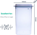 BopTop (1pc - 5lb Flour) Airtight Food Storage Container – Mechanical Silicone Seal Canister - BPA-Free - 4.2Qt