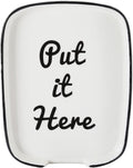 Spoon Rest for Stove Top, Ceramic Spoon Holder for Kitchen Counter, White and Cute Coffee Spoon Rest, Large Cooking Utensil Rest for Spoon, Spatula, Ladle (5.8 * 4.5 inch)