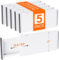 Lifewit 5 Pack Drawer Dividers Plastic 6" High, 13.5-22" Adjustable Drawer Organizers for Clothes, Expandable Dresser Separators in Bedroom/Bathroom/Kitchen/Fridge/Office Organization and Storage