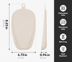 Carrotez Large Silicone Spoon Rest for Stove Top - Unbreakable Heat Resistant Silicone Utensil Rest for Kitchen Countertop - Oversized Wide Non-Scratch Spoon Holder for Camping - Ivory