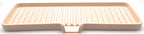 Happitasa Silicone Soap Dish Tray and Sponge Holder with Drain Chute | Bathroom and Kitchen Sink Organizer Caddy (Sand Dollar, 12"x4", 7.4 Ounces)