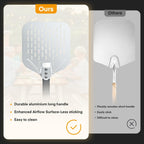 4PCS Pizza Oven Accessories, Yofuly 12 Inch Perforated Pizza Peel, 9 Inch Round Turning Peel, Pizza Stone Cleaning Brush with Scraper, Rocker Cutter, Homemade Pizza Supplies Tools Kit
