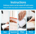Magic Cleaning Erasers, Kitchen Sponge 10 Pack 2X Density Melamine Sponge Foam Pads, Multi-Functional Car Cleaning Supplies Cleaner for Kitchen, Bathroom, Shower, Window, Wall Cleaner