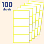400 Pieces, 4" x 2" - Labels Stickers for Storage Bins, Organizing, Box Labels to Write On - White