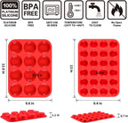 CAKETIME Silicone Muffin Pan, Mini Muffin Pan, Regular 12 Cups and Mini 24 Cups Cupcake Tin Set of 2 for Baking Egg Bites