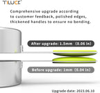 TILUCK Measuring Cups and Spoons Set, Stainless Steel, Kitchen Utensils for Cooking and Baking (10, Colorful)