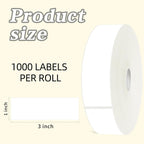 1000 Blank Removable Freezer Labels Water Oil Resistant with Perforation Line for Food Containers Jars Pantry Organization (Ink Quick-Dry，1” x 3”)