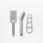 Printworks The Essentials, Pasta Tools – Pasta Kit with Spaghetti Tong, Spaghetti Measurer & Grater in Bright Blue Book-Style Case