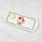Pimpernel Botanic Garden Sandwich Tray, Vibrant Poppy - Durable Melamine Serving Platter for Indoor & Outdoor Use - Decorative Servware for Crudité & Appetizer Tray, Dishwasher Safe (15" x 6.5")