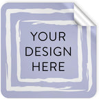100 Custom Vinyl Stickers - Upload Your own Image, Text, Design, Logo - Personalized Logo Labels for Handmade, Packaging, Bottle, Jars, Candle, Brand Stickers (Lavender Swirls, 1.5x1.5 Square)