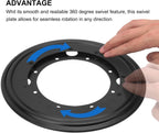 3Pack 9" Round Lazy Susan Turntable Bearing Plate 5/16”Thick Lazy Susan Hardware, Rotating Swivel Plate with 750 lb Load Capacity, Lazy Susan Turntable Base for Table, Serving Tray, Kitchen