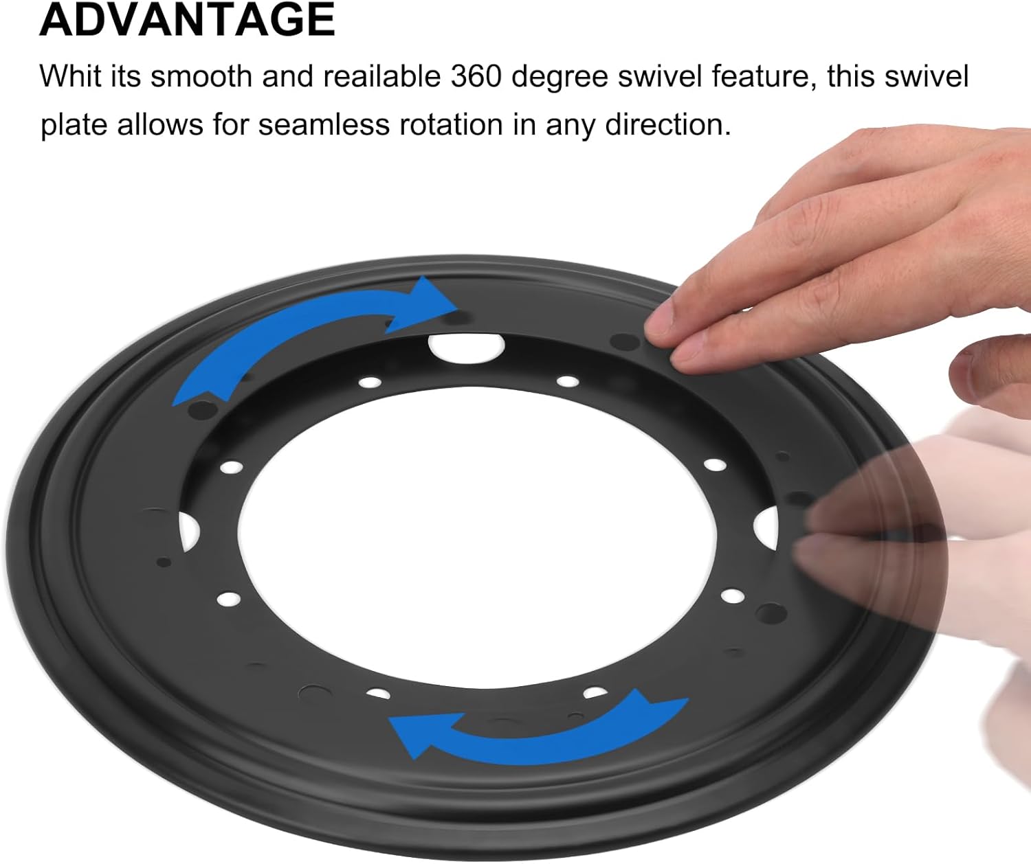 3Pack 9" Round Lazy Susan Turntable Bearing Plate 5/16”Thick Lazy Susan Hardware, Rotating Swivel Plate with 750 lb Load Capacity, Lazy Susan Turntable Base for Table, Serving Tray, Kitchen