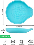 Spoon Rest for Stove Top, Set of 2 Silicone Spoon Rest for Kitchen Countertop, Heat-Resistant Utensil Rest for Spatula, Tongs or Spoon (1, 1 PCS - Blue)