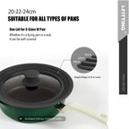 Universal Lid for Pots,Pans And Skillets,HR Huare Technology Tempered Glass with Heat Resistant Silicone Rim,Dishwasher Safe,Fit Cookware 8.5", 9.5”, 10”, Black,1 Pack