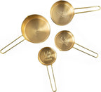 Gold Measuring Cups & Measuring Spoons 10-Piece Set (4 Cups; 6 Spoons)