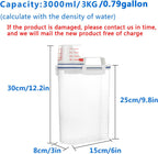 5.5 Lbs Plastic Transparent Tank, Rice Storage Barrel, Household Food Container Grain Storage Box for Oatmeal, Grain, Cereal, Pasta, Flour (6 Packs)