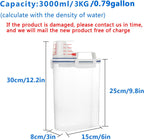 2 Pcs 5.5 LB Rice Storage Container, Airtight Cereal Flour Dispenser with Pouring Spout & Measuring Cup, Kitchen Plastic Clear Dry Food Storage Bin for Grain Oatmeal Snacks Pet Dog Food