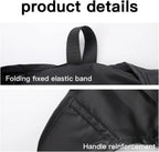 Aricsen 10 Pack Durable Folding Large Kitchen Reusable Shopping Bags with Handles Bulk, Recycle Foldable Grocery Heavy Duty Washable into Pocket Portable Nylon Tote, Polyester Cloth, Black
