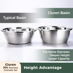 Colander and Bowl Set 6.0QT (2-in-1) - Thickened 304 Stainless Steel Kitchen Strainer Bowl for Fruit, Pasta, Vegetables, Rice - Heavy Duty, Induction Cooker & Dishwasher Safe