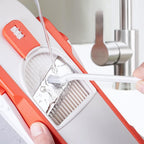 ShanSon Safe Mandoline Slicer,French Fry Cutter,Multifunctional Vegetable Chopper,Mandoline Potato Slicer with 25+ Presets & Thickness Adjuster, Chopping Artifact for Kitchen Meal Prep,Orange