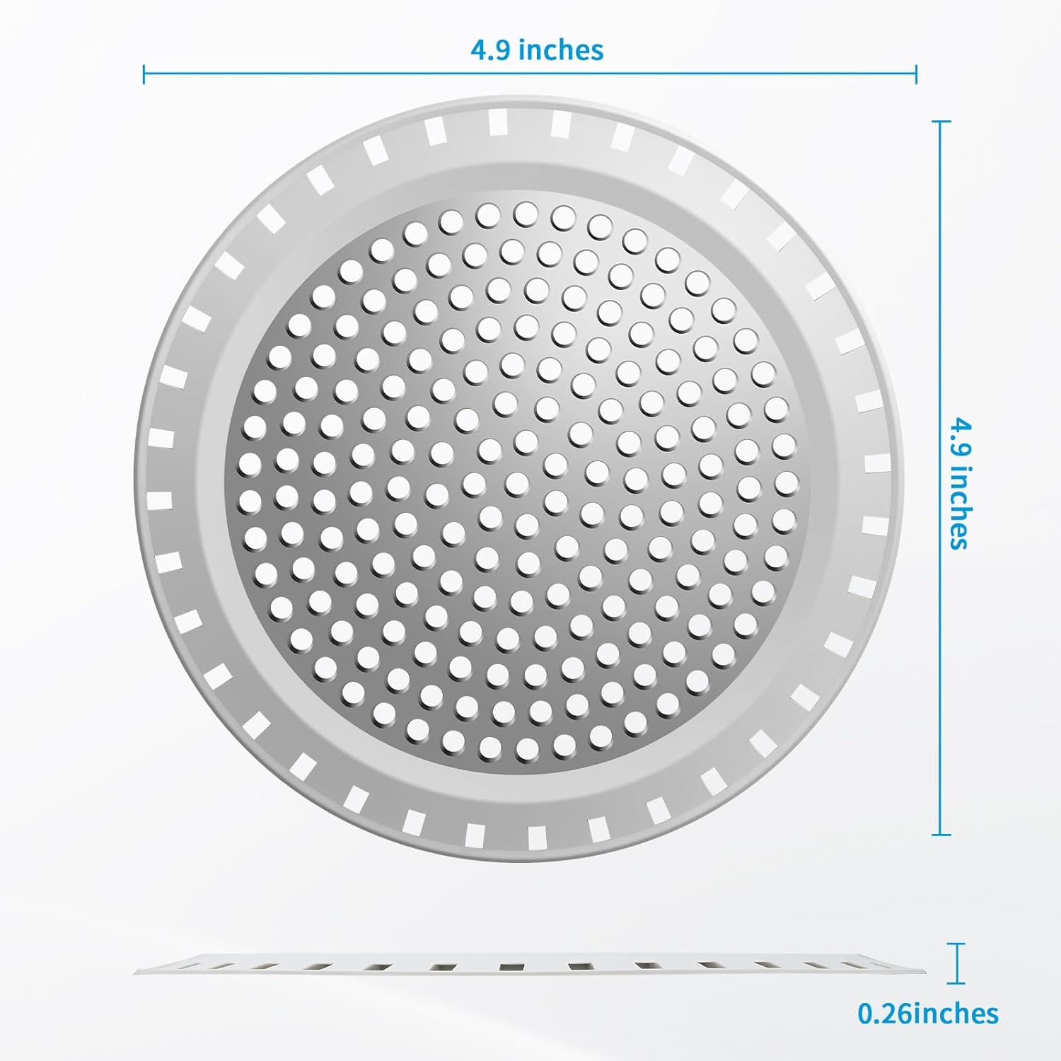 Shower Drain Hair Catcher,Aluvor Shower Drain Cover Round Bathtub Drain Strainers Weighted Metal Hair Trap Stopper Sink Protector Filter Bathroom Flat Strainer Stopper