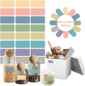 STARLIBOO Removable Freezer Labels, 1x2 Inch Color Coding Removable Label for Food Containers, 360 Freezer Stickers Tape to Write on/Waterproof/Easy Peel Off(8 Colors Morandi)